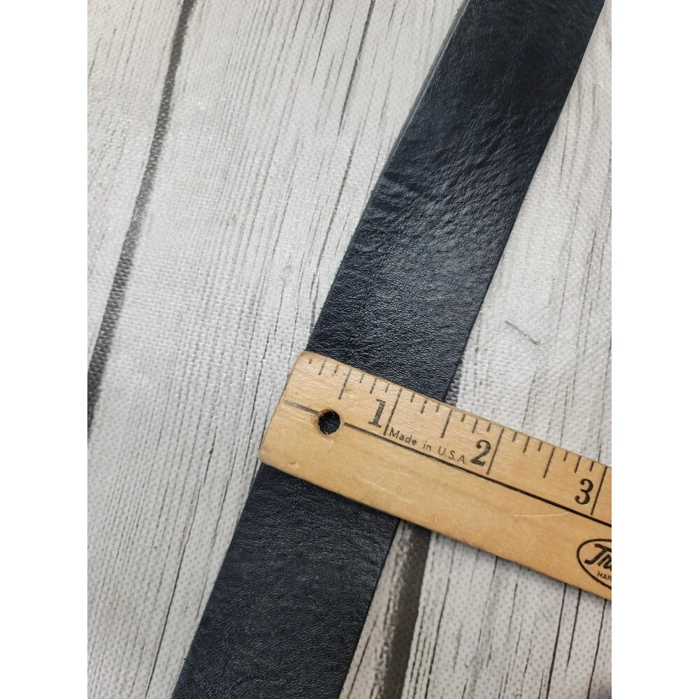 Nickel Smart Black Brown Leather Belt W/ Silver Buckle Men's 42 Lot Of 2